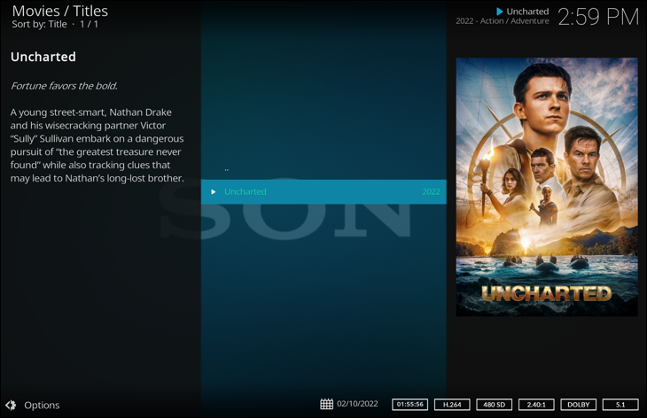 kodi_uncharted